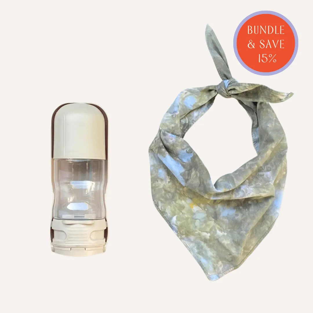 Natural Ice Dye Bandana for Pets and Humans
